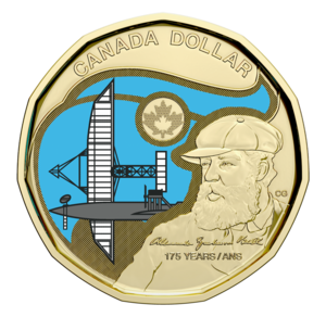 2022 1-dollar - Graham Bell - Coloured reverse